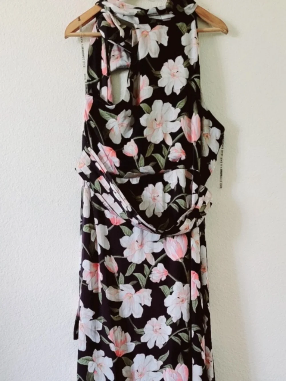 Sachin & Babi Floral Ebony Garden Kayla Halter Gown - Picture 7 of 11